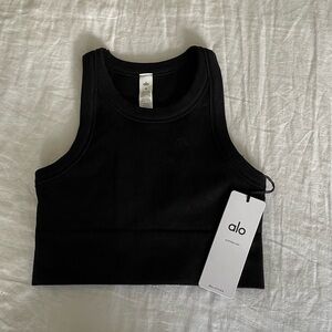 ALO Yoga Black Seamless High Neck Bra